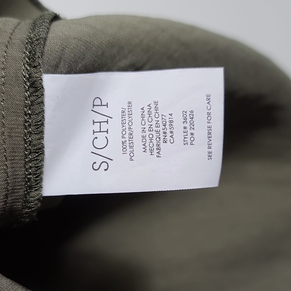 CABI Cinch Blouse Olive Green Sleeveless Tie Front Blouse Size Small - Picture 3 of 15